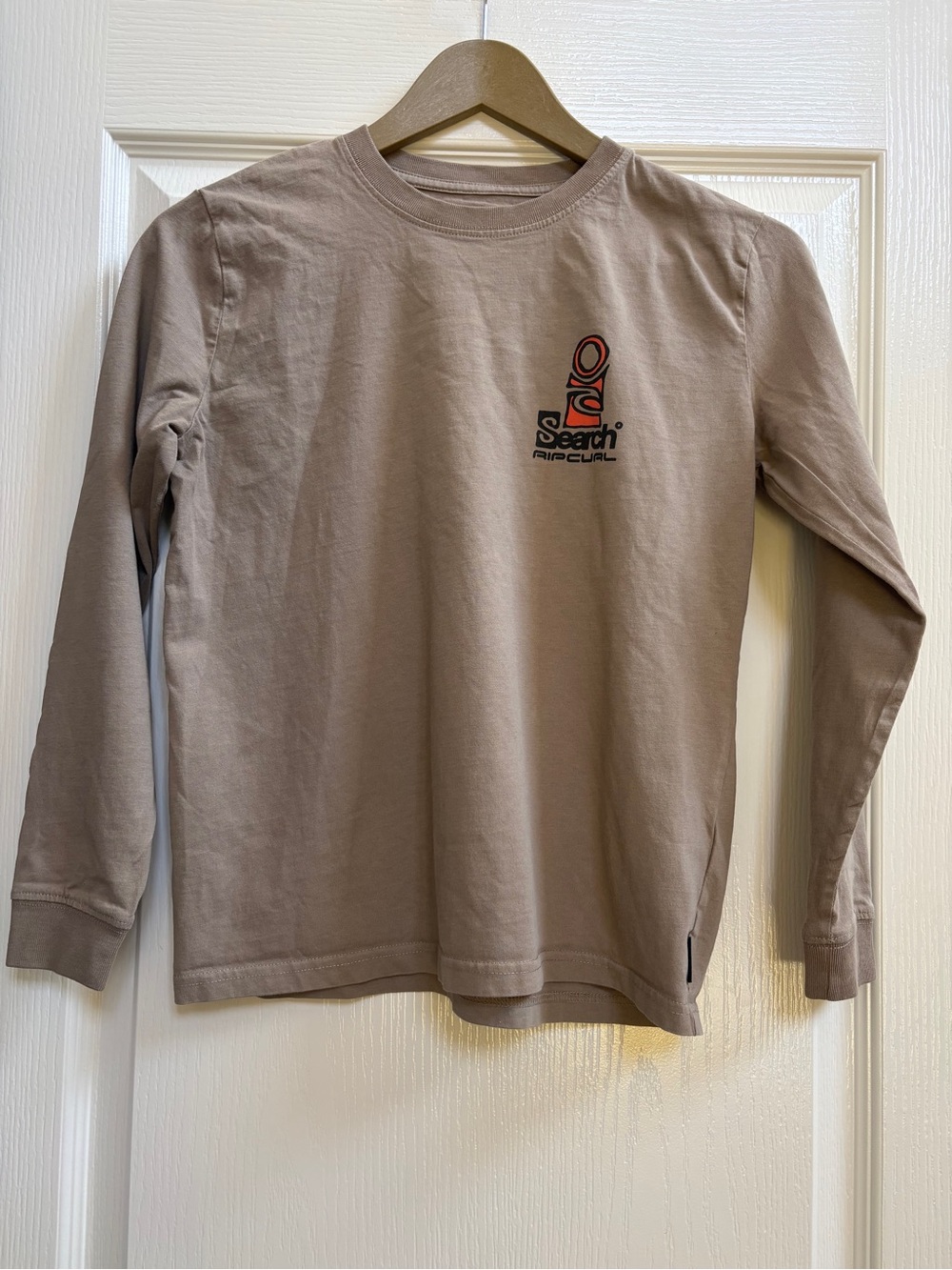 Rip Curl Boy’s Search Long Sleeve Tee - Taupe, Sz 12, NWOT